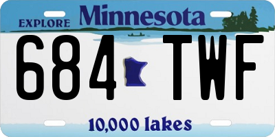 MN license plate 684TWF