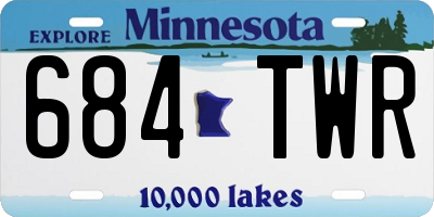 MN license plate 684TWR