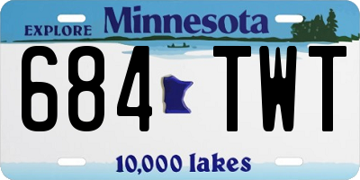 MN license plate 684TWT
