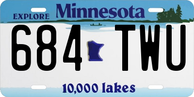 MN license plate 684TWU