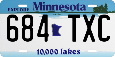 MN license plate 684TXC