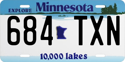 MN license plate 684TXN