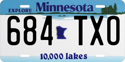 MN license plate 684TXO