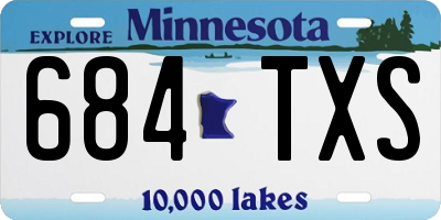 MN license plate 684TXS