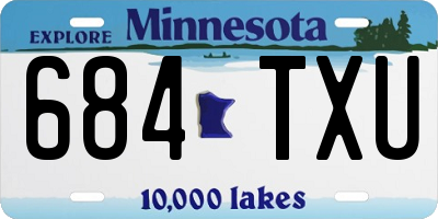 MN license plate 684TXU