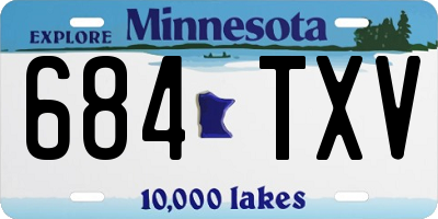 MN license plate 684TXV