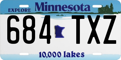 MN license plate 684TXZ