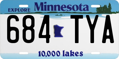 MN license plate 684TYA