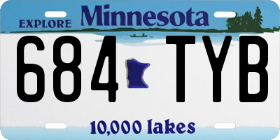 MN license plate 684TYB