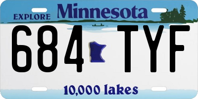 MN license plate 684TYF