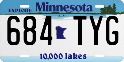 MN license plate 684TYG