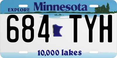 MN license plate 684TYH