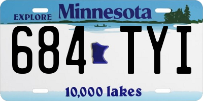 MN license plate 684TYI