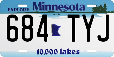 MN license plate 684TYJ