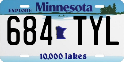 MN license plate 684TYL