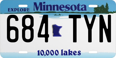 MN license plate 684TYN