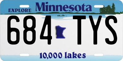 MN license plate 684TYS