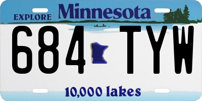 MN license plate 684TYW