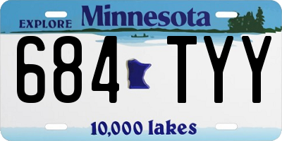 MN license plate 684TYY