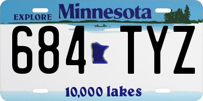 MN license plate 684TYZ