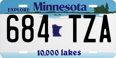 MN license plate 684TZA