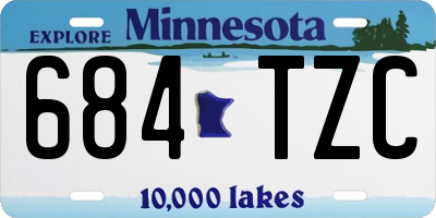 MN license plate 684TZC