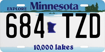 MN license plate 684TZD