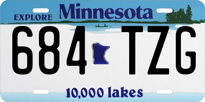 MN license plate 684TZG