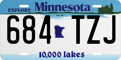 MN license plate 684TZJ
