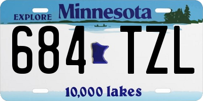 MN license plate 684TZL