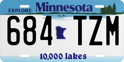 MN license plate 684TZM