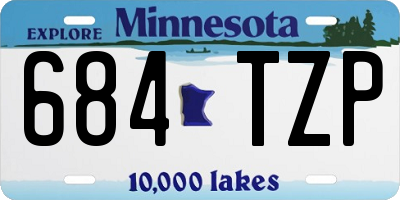 MN license plate 684TZP