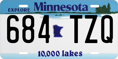 MN license plate 684TZQ