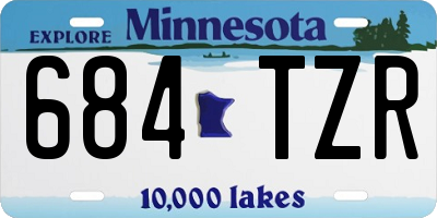 MN license plate 684TZR