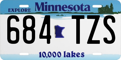 MN license plate 684TZS