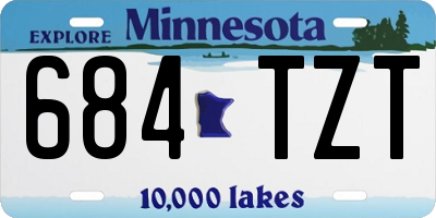 MN license plate 684TZT
