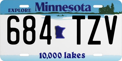 MN license plate 684TZV