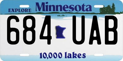 MN license plate 684UAB