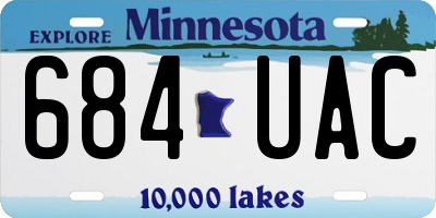 MN license plate 684UAC