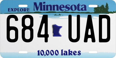 MN license plate 684UAD