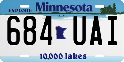 MN license plate 684UAI