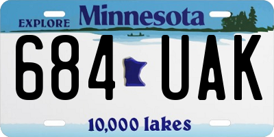 MN license plate 684UAK