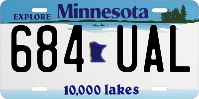 MN license plate 684UAL