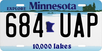 MN license plate 684UAP
