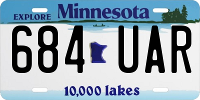 MN license plate 684UAR