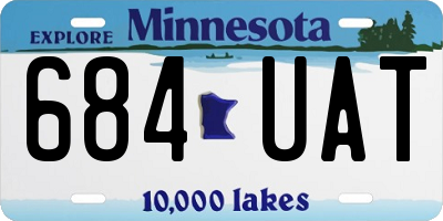 MN license plate 684UAT