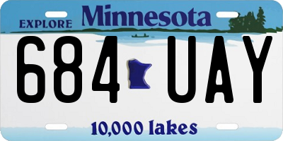 MN license plate 684UAY