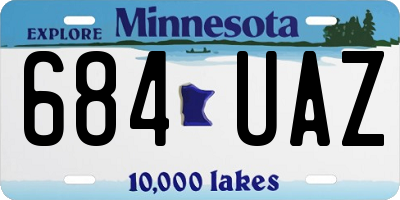 MN license plate 684UAZ