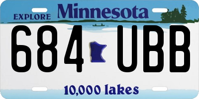 MN license plate 684UBB