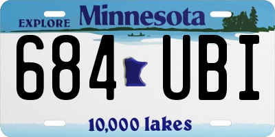 MN license plate 684UBI
